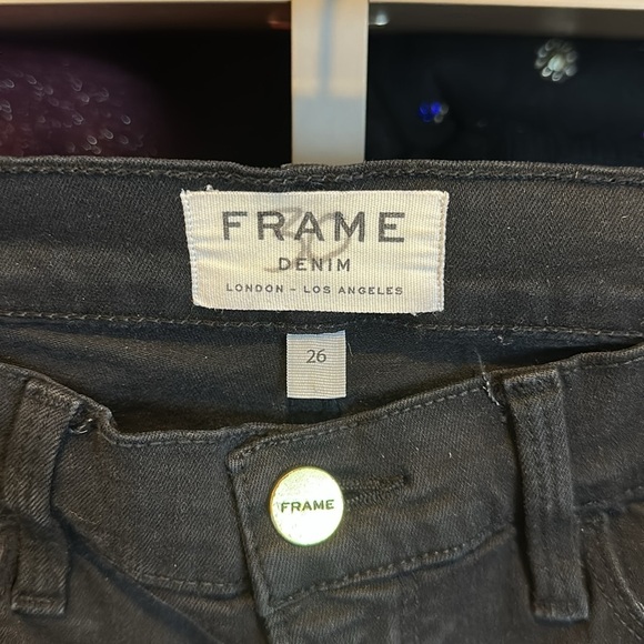 Frame black distressed skinny jeans size 26 - Picture 2 of 3
